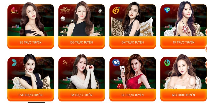 Hạng mục casino với hệ thống game chất lượng 