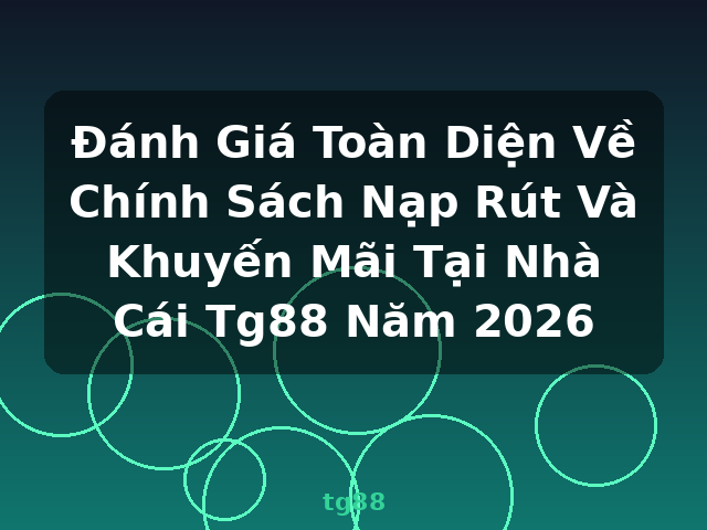 Đánh Giá Toàn Diện Về Chính Sách Nạp Rút Và Khuyến Mãi Tại Nhà Cái Tg88 Năm 2026 - tg88