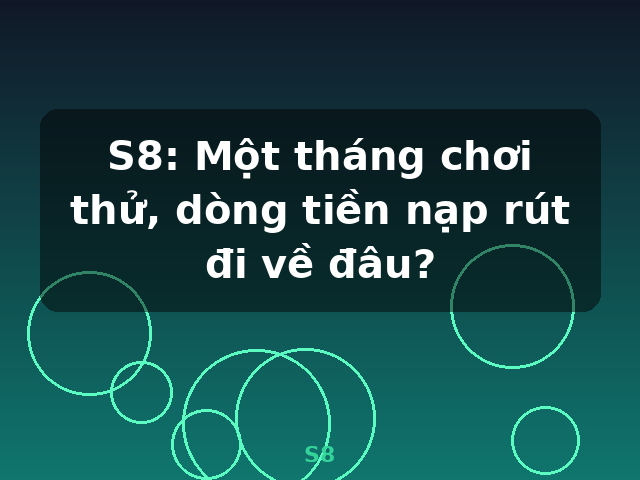 S8: Một tháng chơi thử, dòng tiền nạp rút đi về đâu? - S8 S8: Một tháng chơi thử, dòng tiền nạp rút đi về đâu? - S8